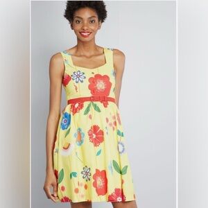 Modcloth Biking Through Brussels A-Line Dress